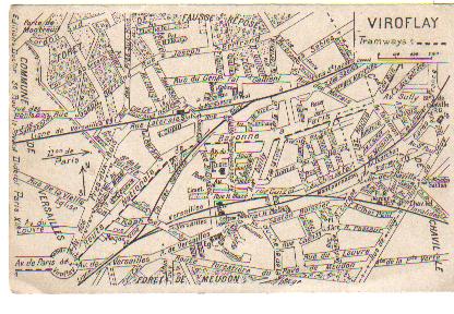 Plan de Viroflay dans les annes 30 (coll. part.) Cliquez sur l’image pour l’agrandir, utilisez la touche retour de votre navigateur pour revenir  la page.