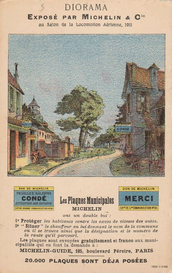 Document Michelin format carte-postale  destination des municipalits.