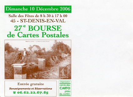 Annonce de la 27ème bourse de St Denis en Val, le 10 décembre 2006 Annonce de la 27ème bourse de St Denis en Val, le 10 décembre 2006