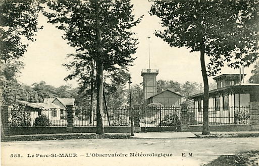 Le Parc de St Maur. L’observatoire météorologique. CPA Ed. Malcuit, Paris n° 558, dos vert, non circulée (coll. part.)